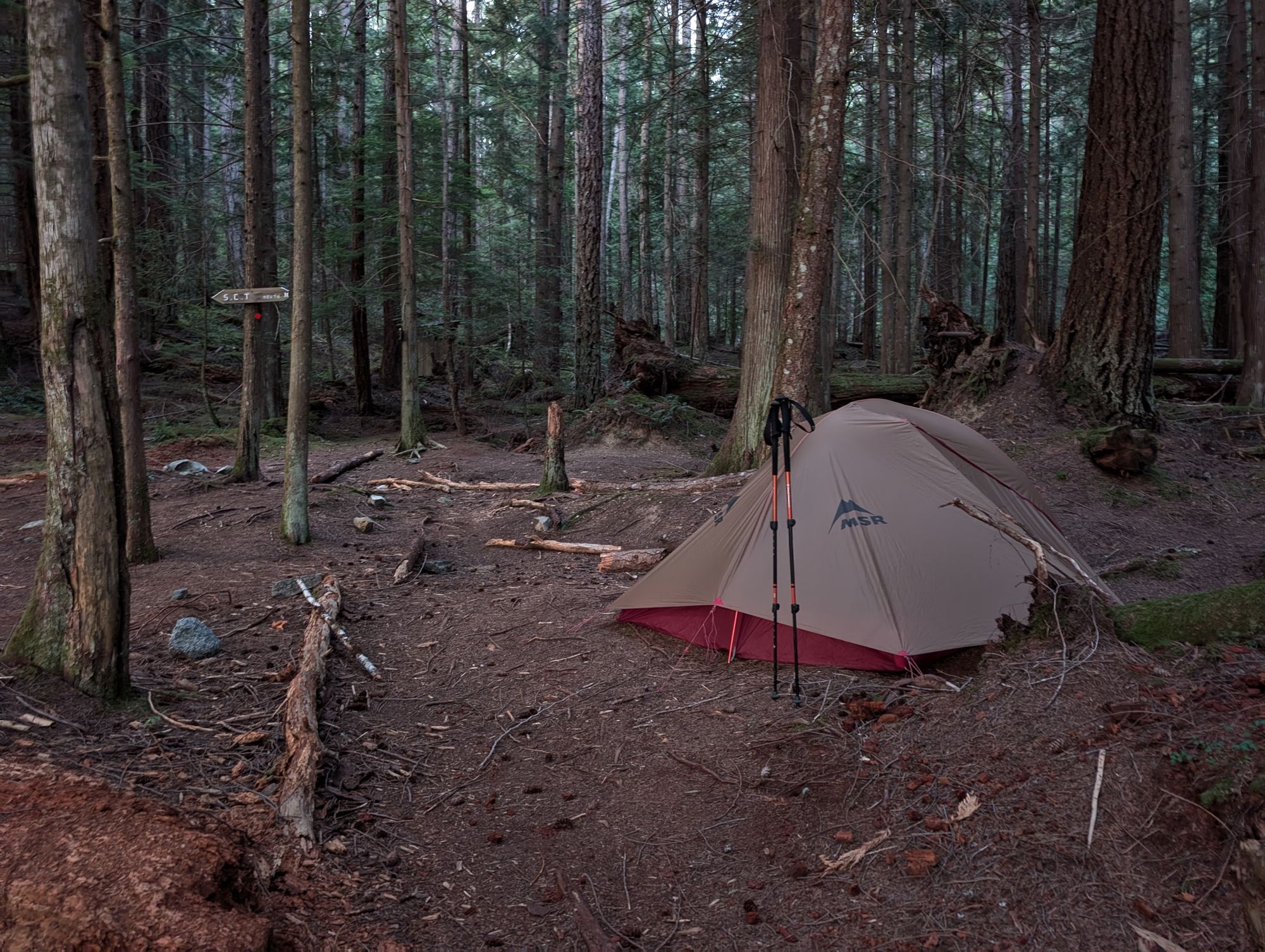 SCT Day 2: Manzanita Hut to Sliammon Lake (Kokanee Creek Camp)